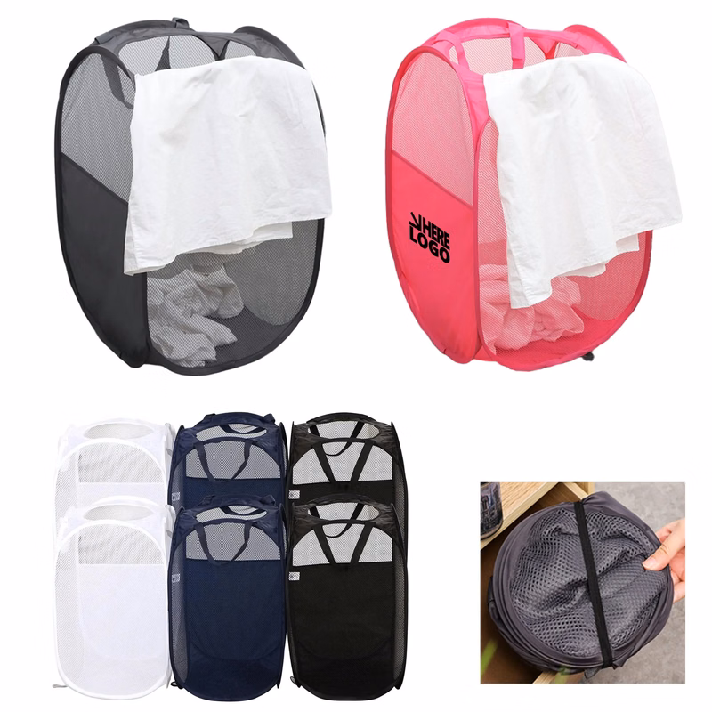 Handy Collapsible Mesh Laundry Hamper MOQ 50PCS