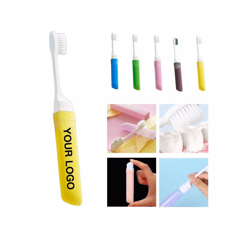 Compact PP Folding Toothbrush with Soft Bristles