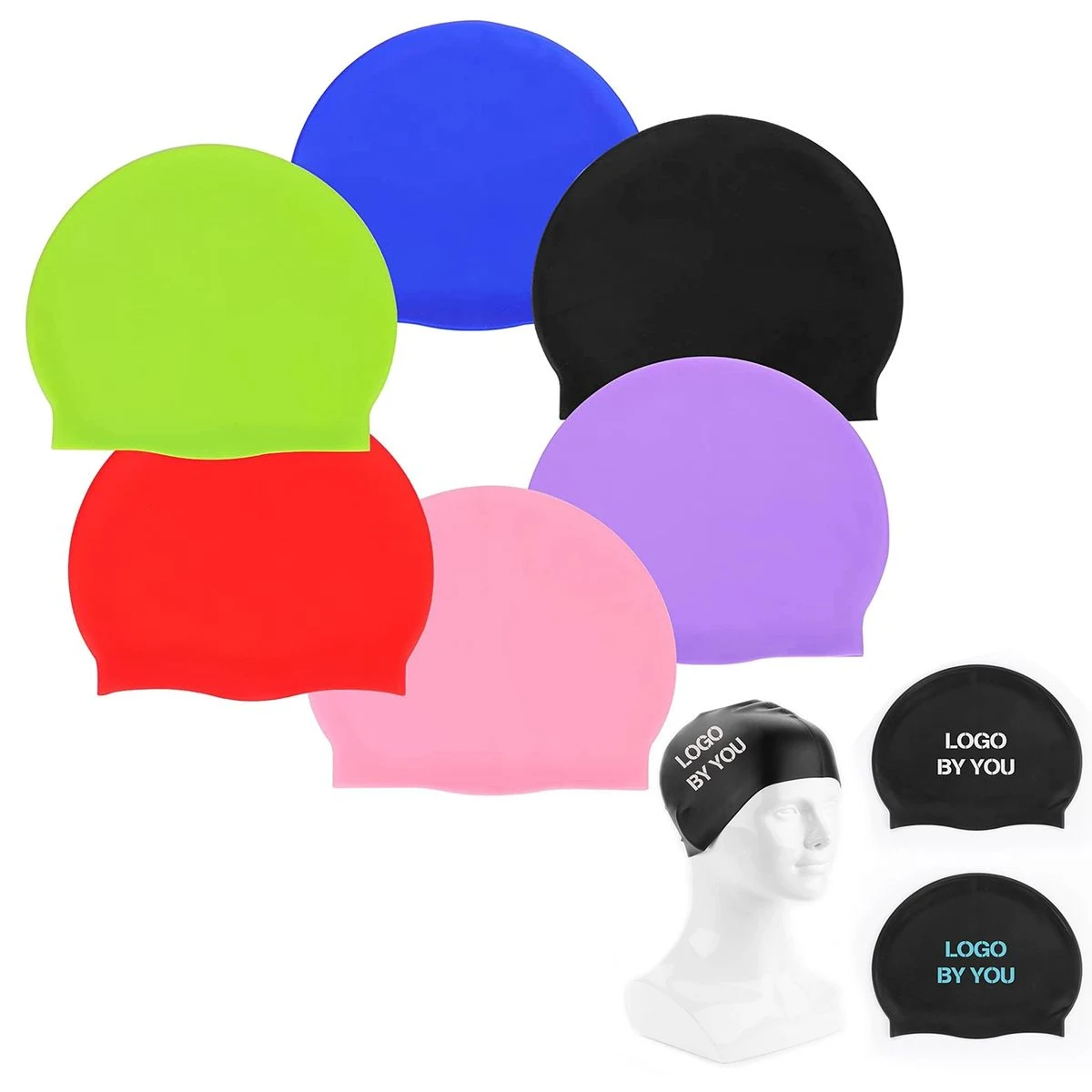 Durable Silicone Swim Cap MOQ 50pcs 1