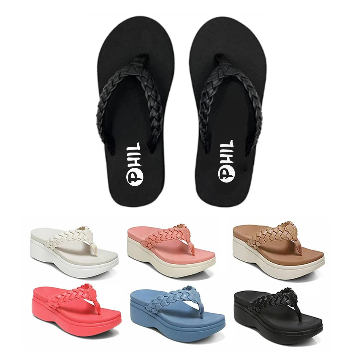 Men's and Women's Slide Sandals Luminous Slip-on Slippers 1
