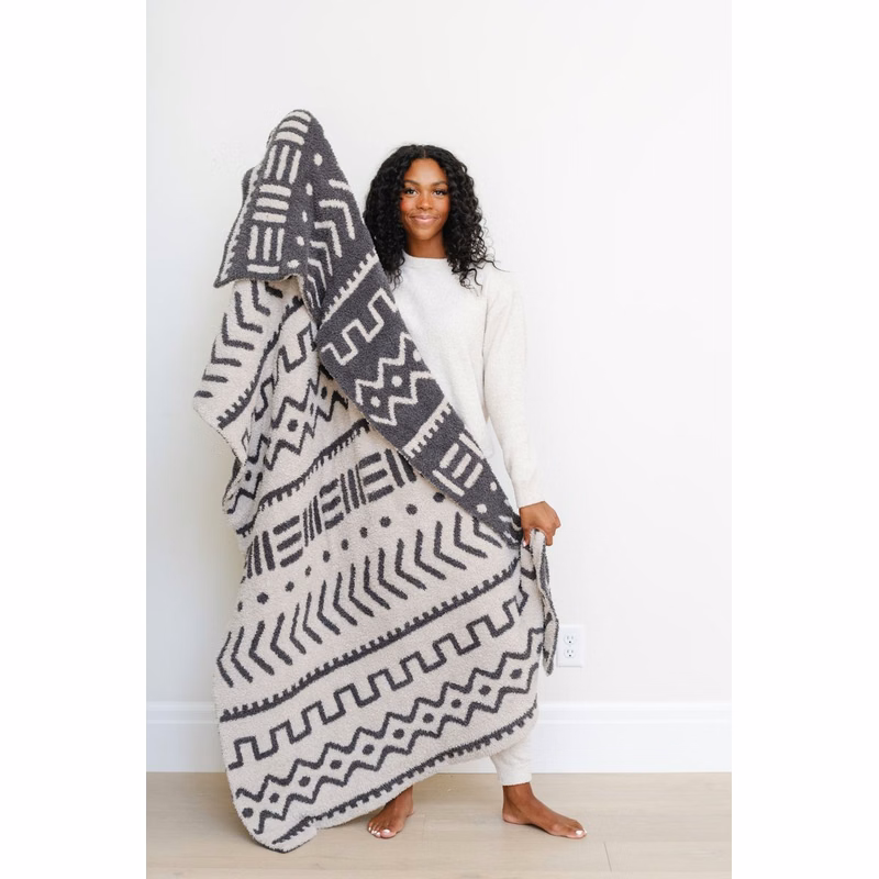 Double Layered Bamboni Mudcloth-Throw Luxury Blanket (50x60)