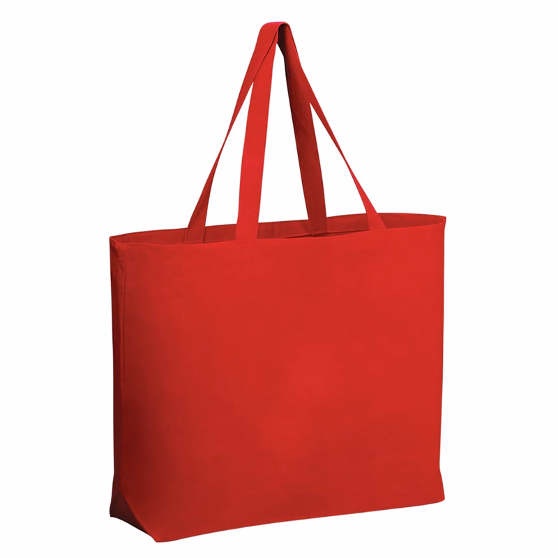 Heavy 12 oz. Cotton Canvas Jumbo Tote Bag - Colors