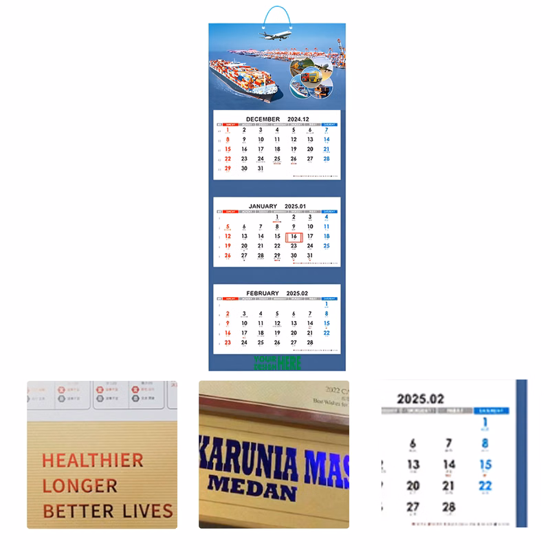MOQ50 Custom Wall Calendar with Monthly Pages for 2025