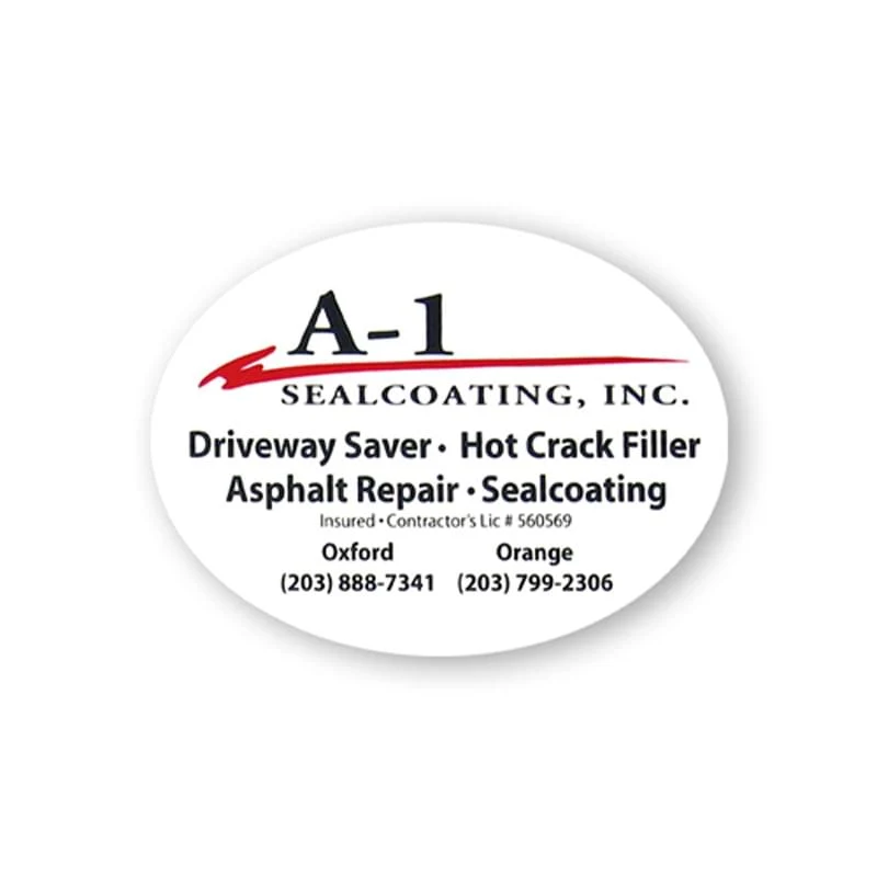 3" X 4" Oval Vinyl Refrigerator Magnet - 20mil 1