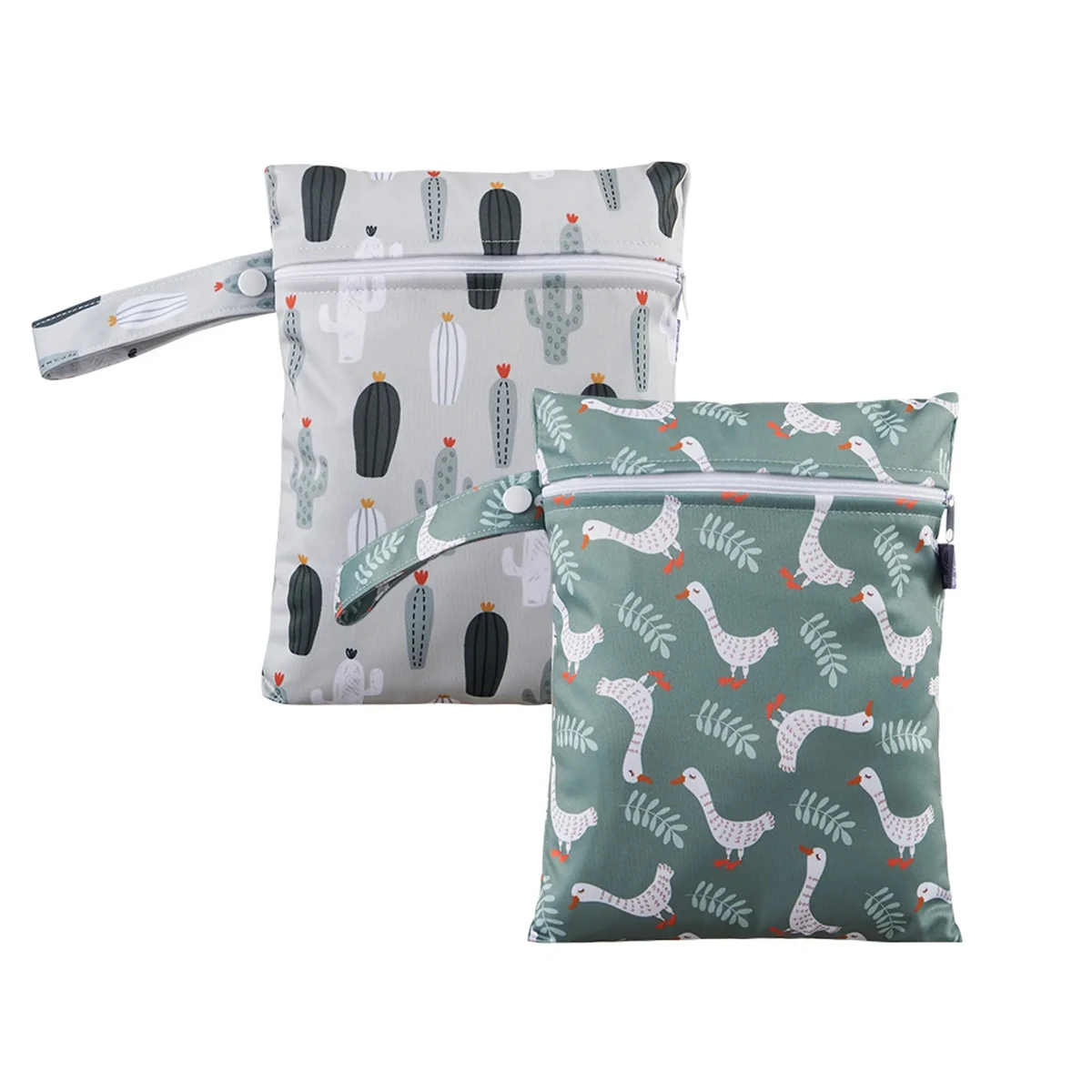 2 Pack Single Zippered Pocket Waterproof Diaper Bag 1