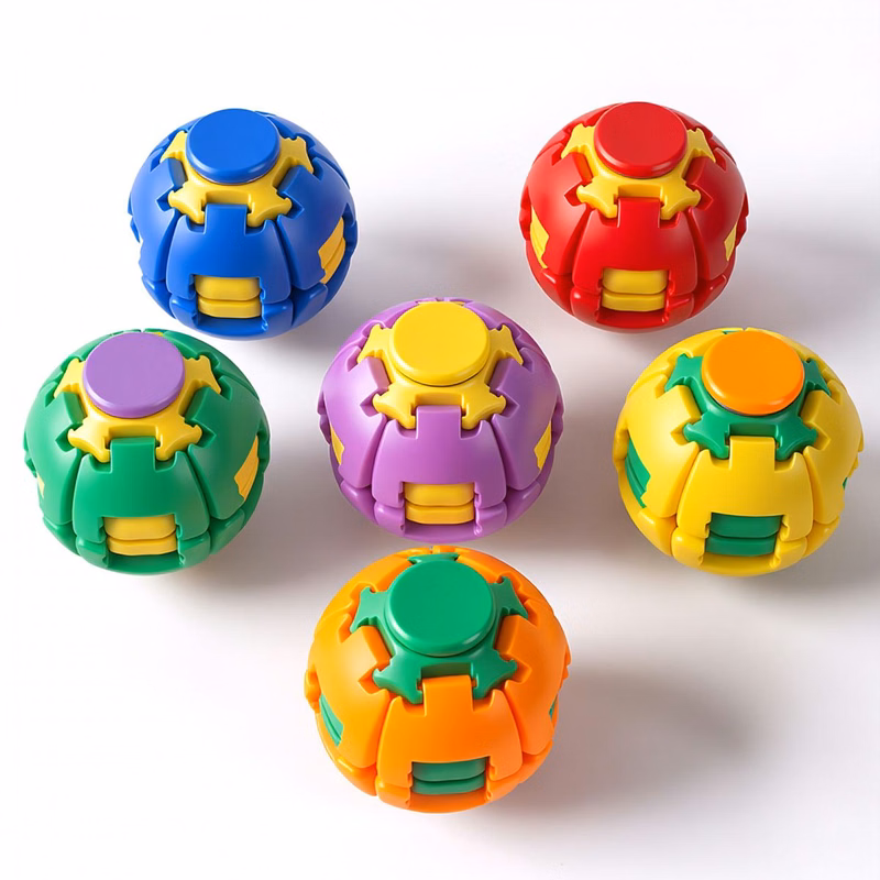 Press-to-Spin Stress Relief Fidget Ball