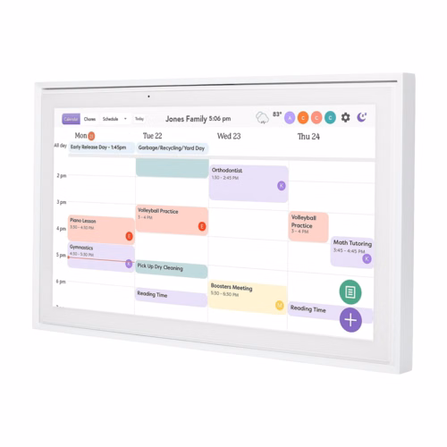 Skylight 15in Digital Calendar - White