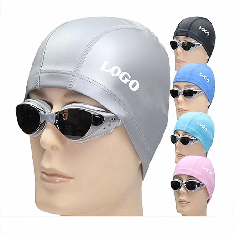 Waterproof Pu Coating Polyester Swimming Caps