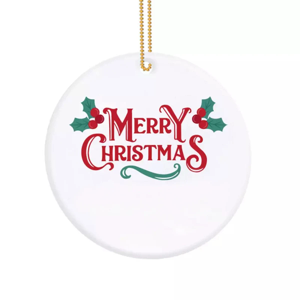 Round Ceramic Christmas Ornament 1