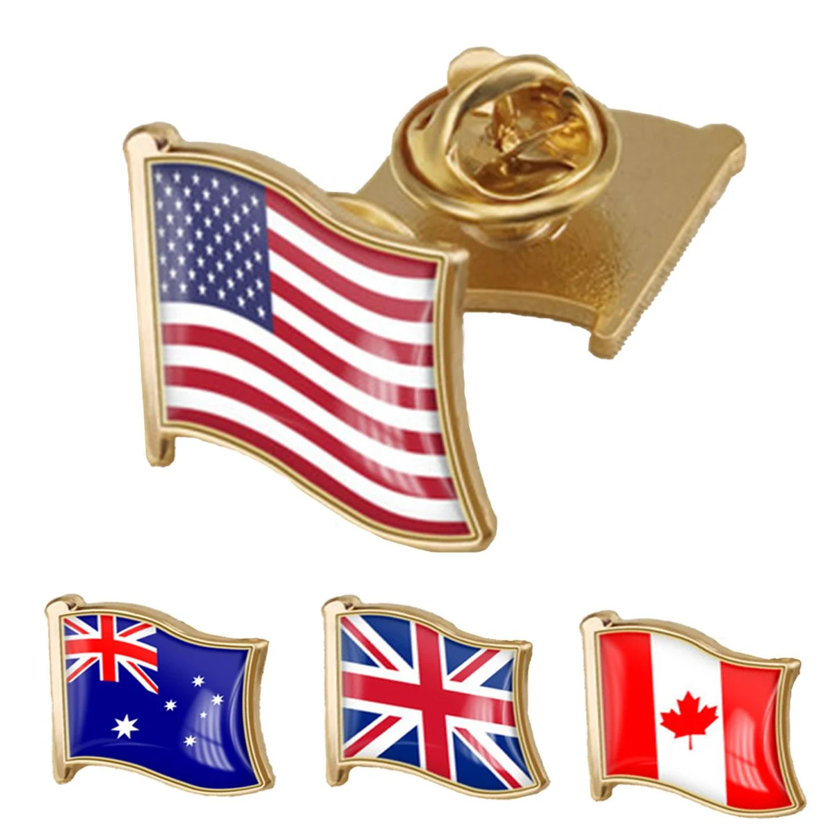Flag Metal Badge Brooch 1