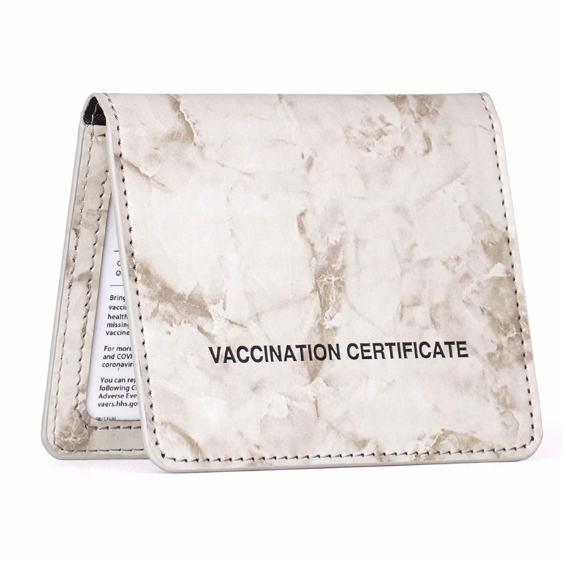 Various Colors PU Leather Vaccine Card Holder