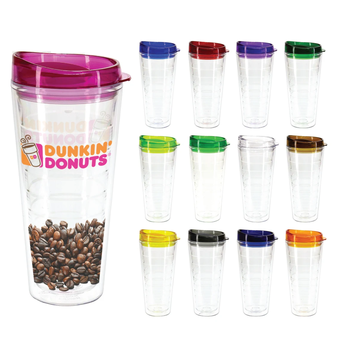22 oz Tumbler with Translucent Lid - Full Color Imprint 1
