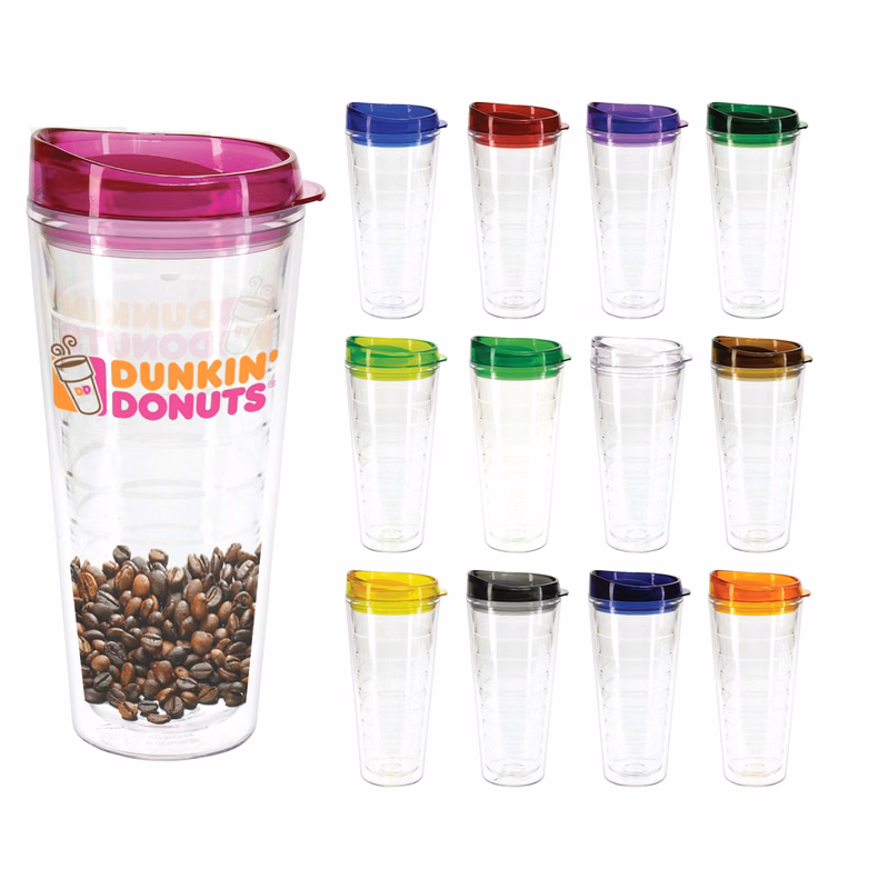 22 oz Tumbler with Translucent Lid - Full Color Imprint