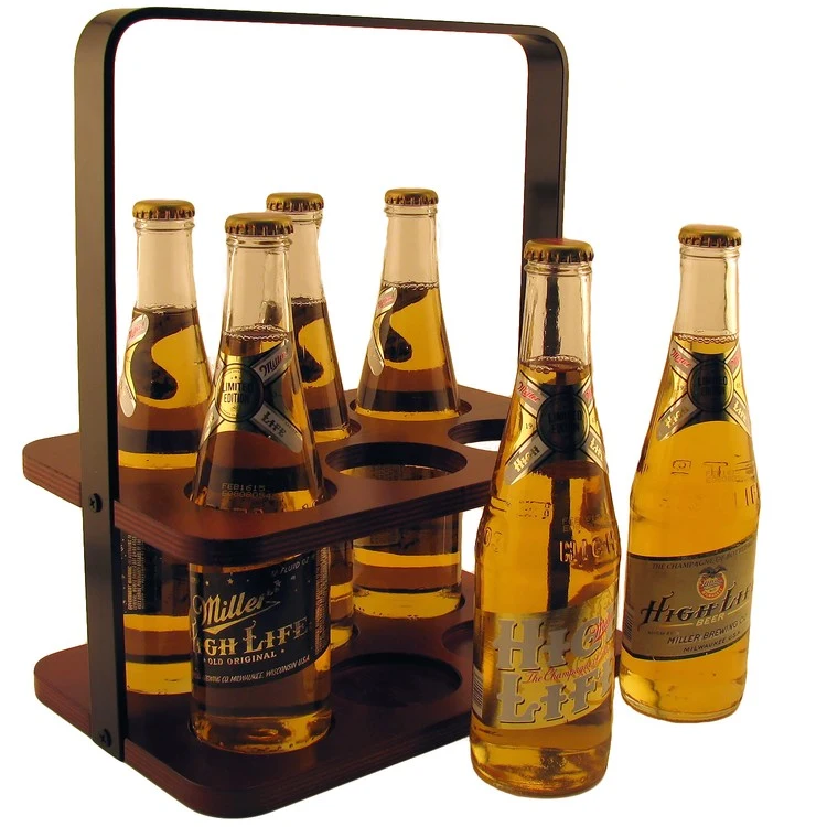 Wood 6 Pack Beverage Carrier 1
