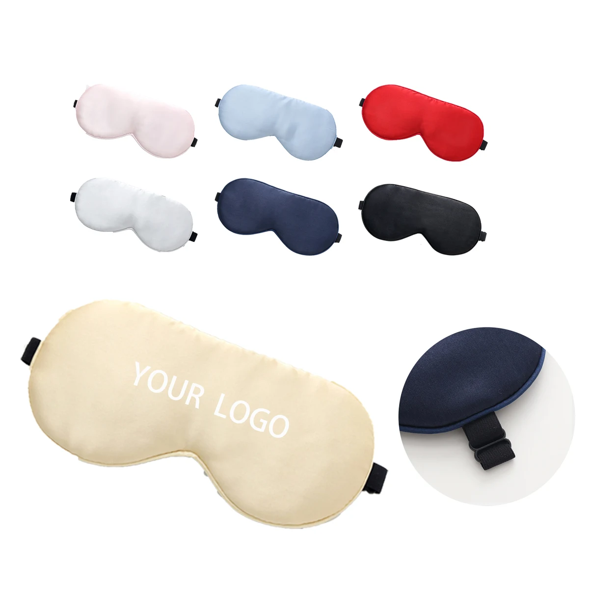 MOQ:10pcs Soft Silk Eyeshade For Sleeping 1