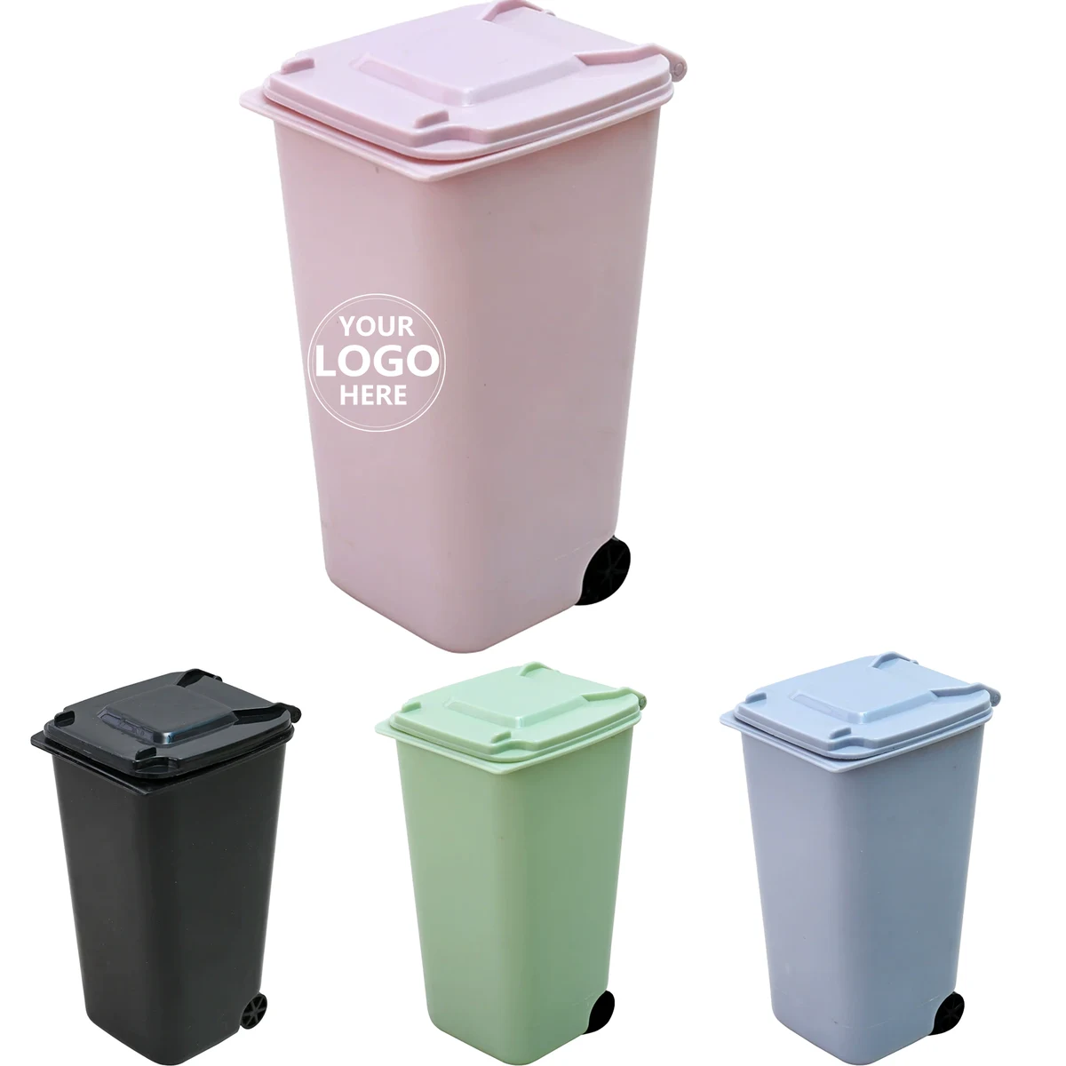 Mini Desktop Plastic Trash Can 1
