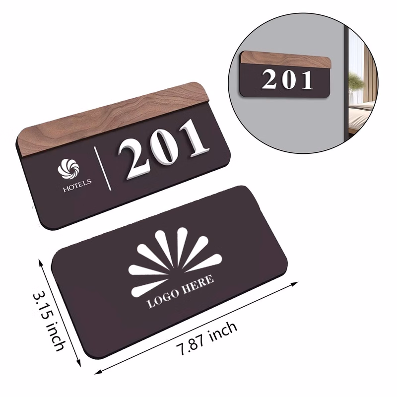 Self-Adhesive Acrylic Door Number Sign