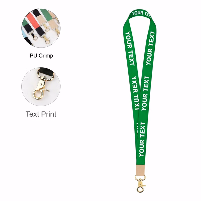 Lanyard w/ PU Crimp & Optional Clamp