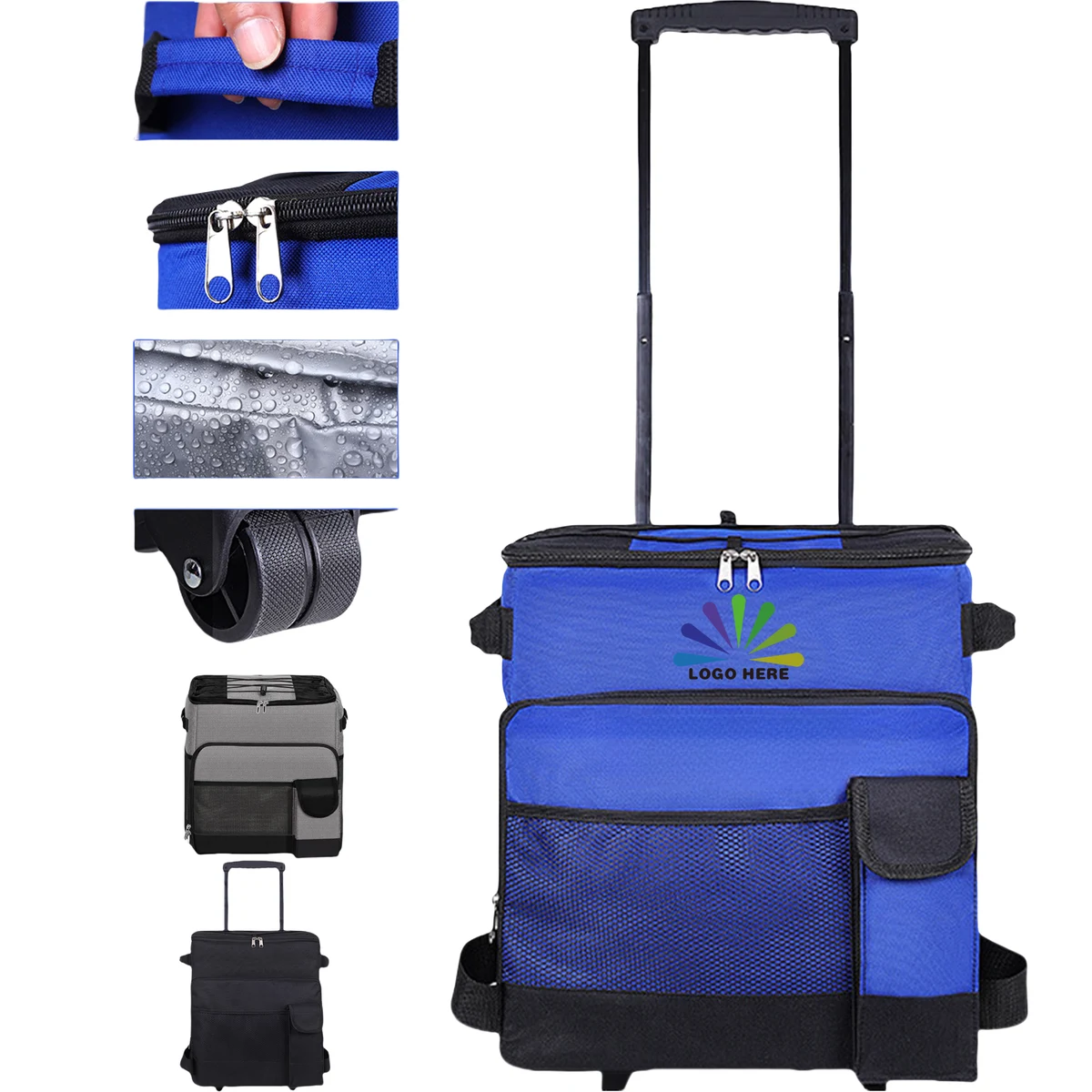Leakproof Wheeled Collapsible Cooler Bag With Handle MOQ1 1