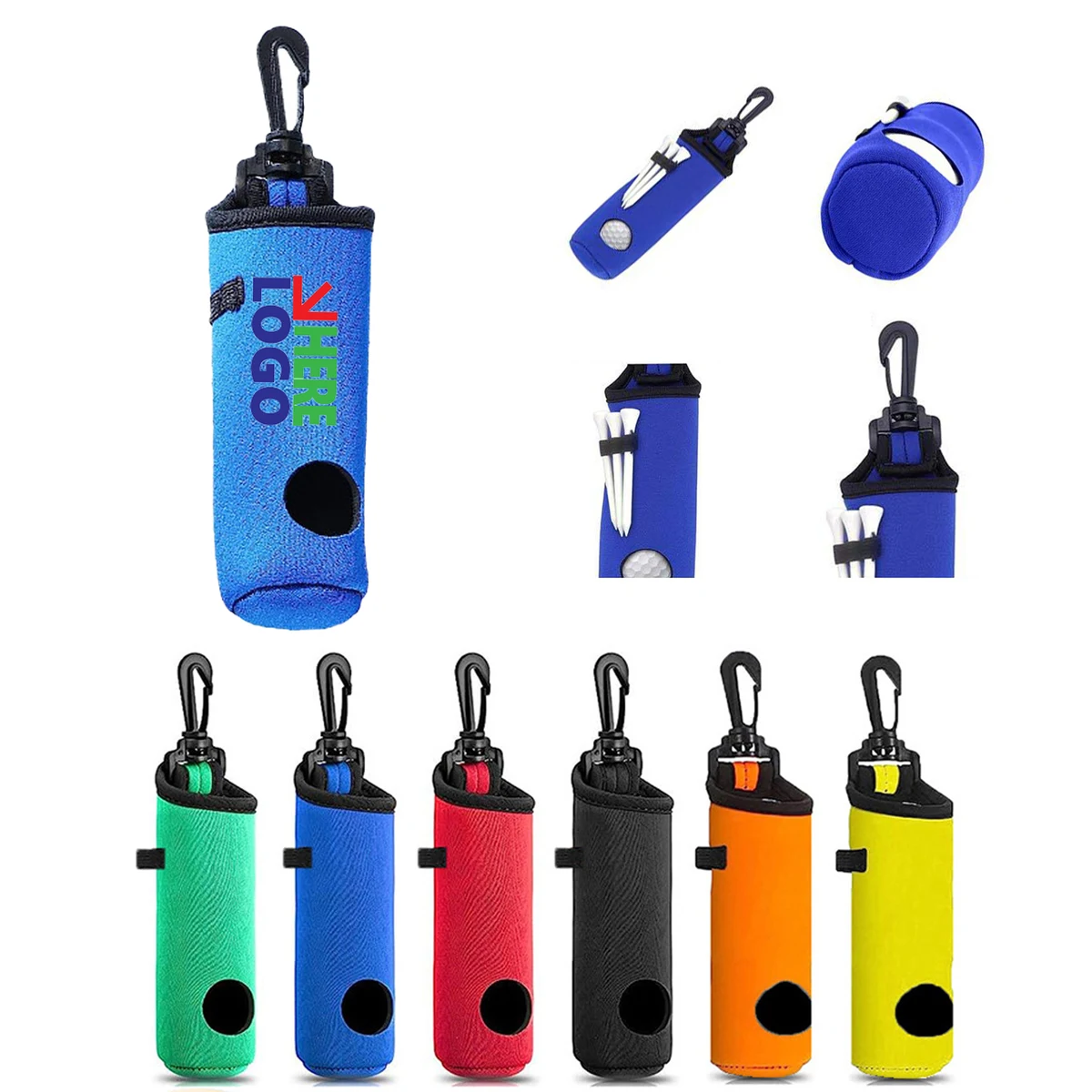 Colorful Neoprene Golf Ball Portable Storage Case 1