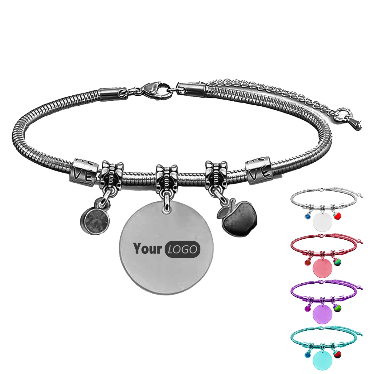 Stainless Steel Customizable Snake Bone Bracelet 1
