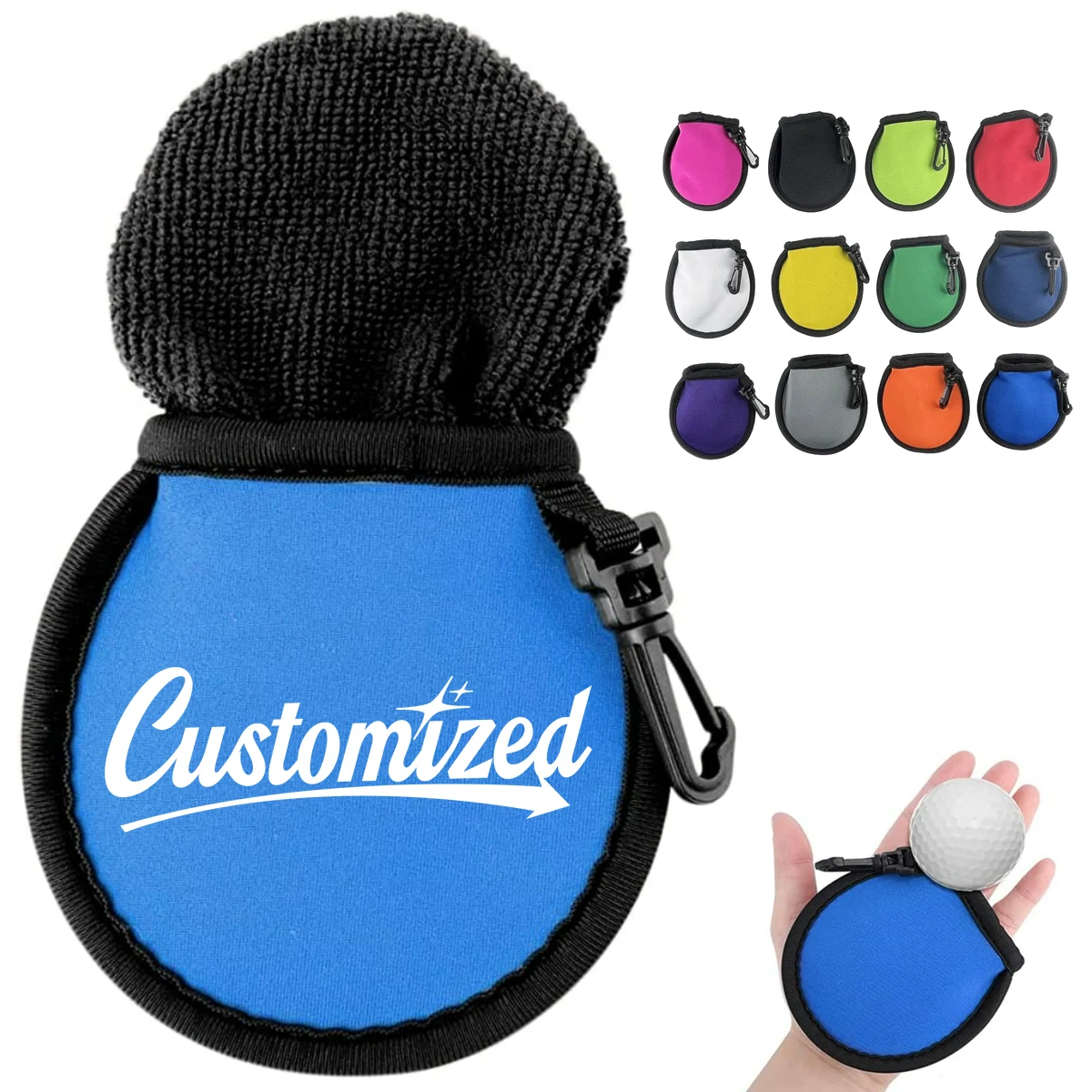Neoprene Zippered Earphone Pouch with Clip 1