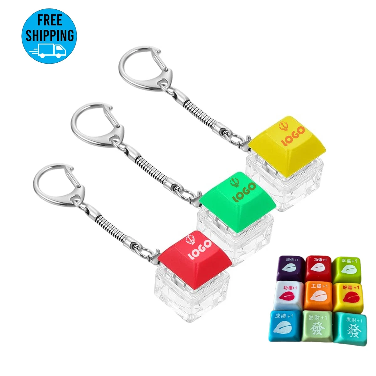 Led keyboard decompression keychain 1