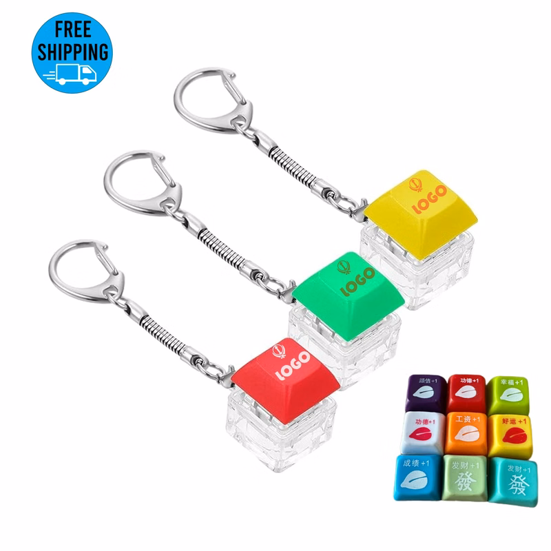 Led keyboard decompression keychain