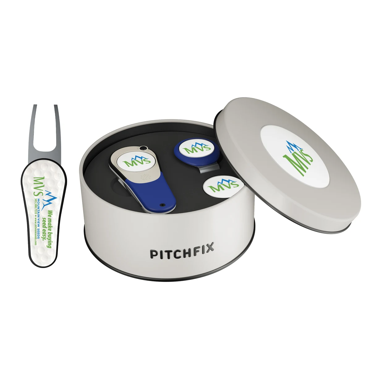 Pitchfix XL 2.5 Golf Divot Tool Deluxe Gift Set w/ Hat Clip 1