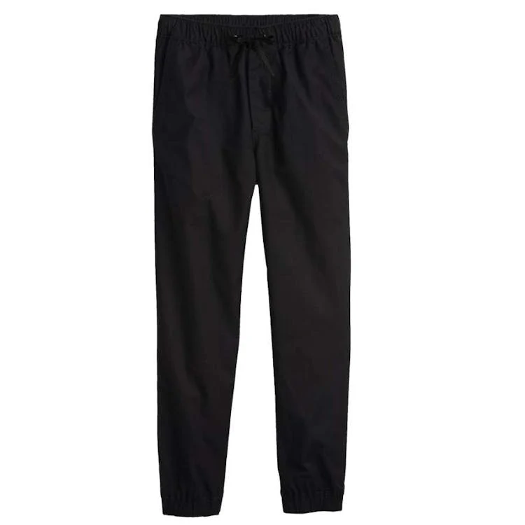 Boys' Slim Fit Twill Joggers - Black L 14/16 1