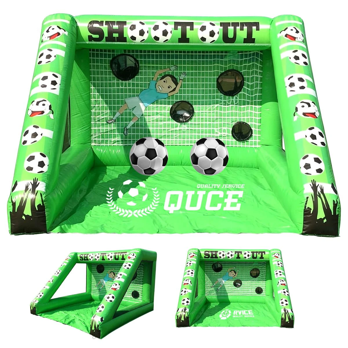 Inflatable Soccer Throwing Wall With Air Blower 3M Game Booth 1