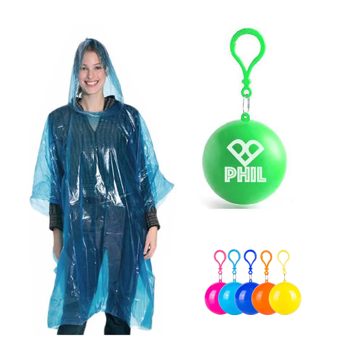 Disposable Unisex Poncho Protective Raincoat 1