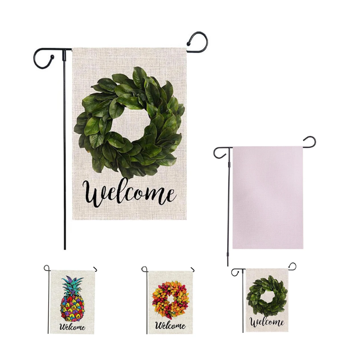 Burlap Garden Flags 1