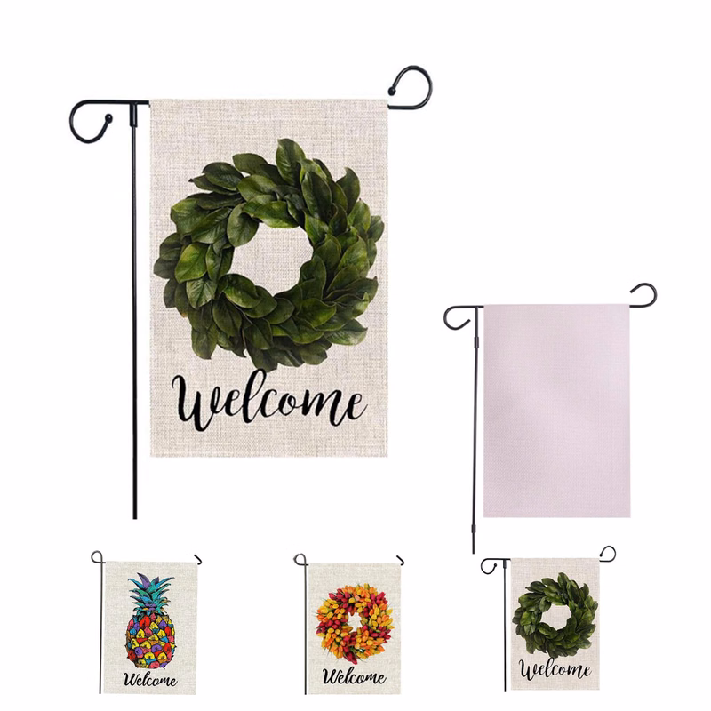 Burlap Garden Flags