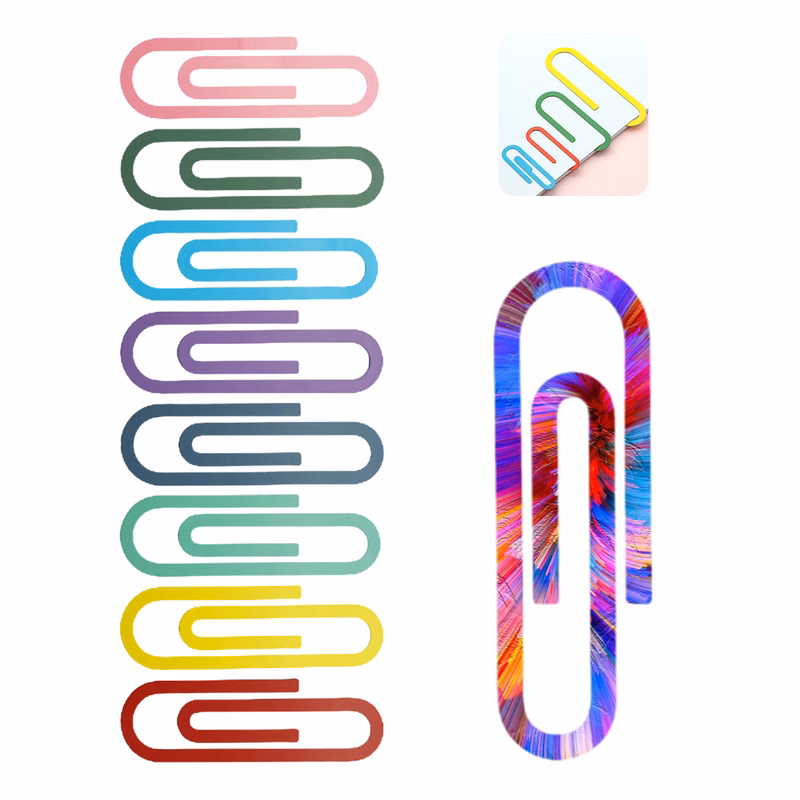 Vibrant Bookmark Paper Clips
