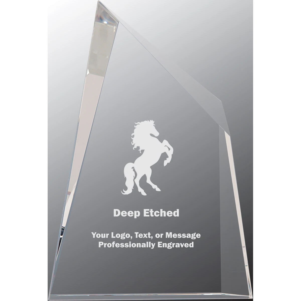 7" x 10" Crystal Facet Wedge Award 1