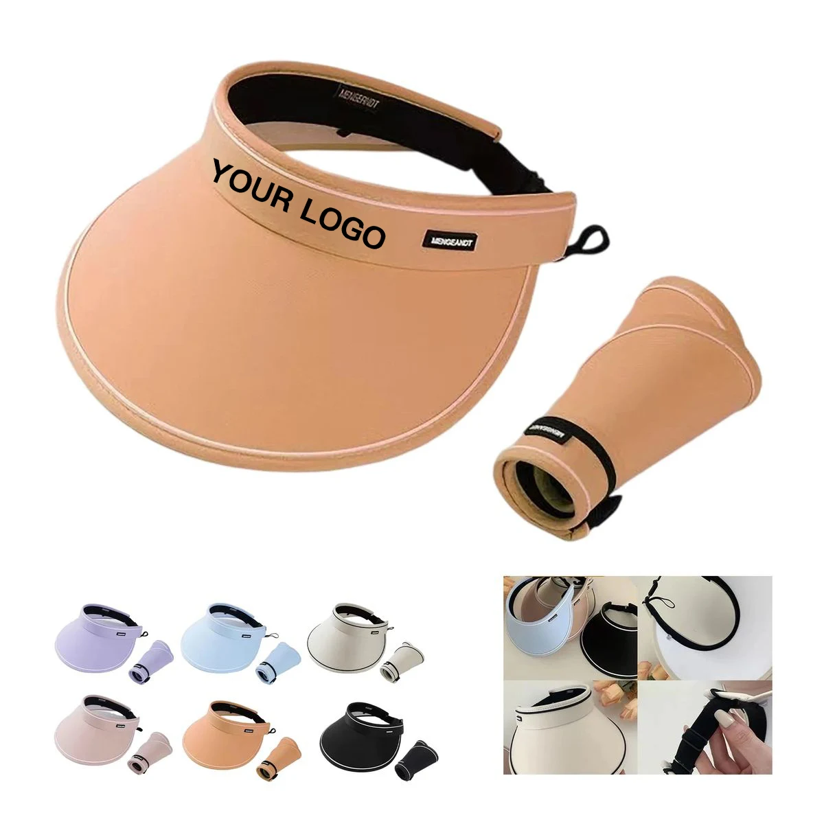 Cotton Blend Sun Visor with Wide Brim 1