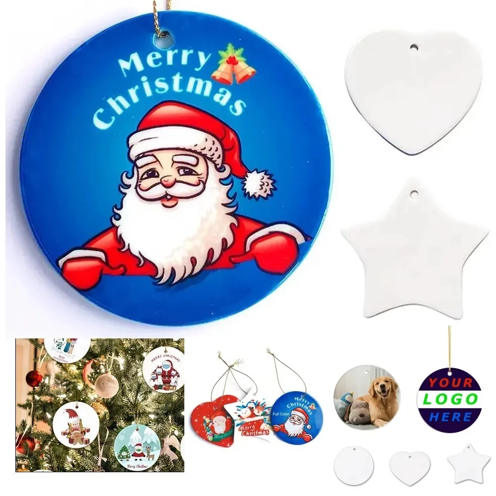 Sublimation Christmas Ceramic Ornament Ideal for DIY Crafts 1