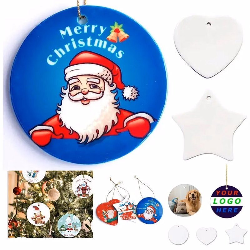 Sublimation Christmas Ceramic Ornament Ideal for DIY Crafts