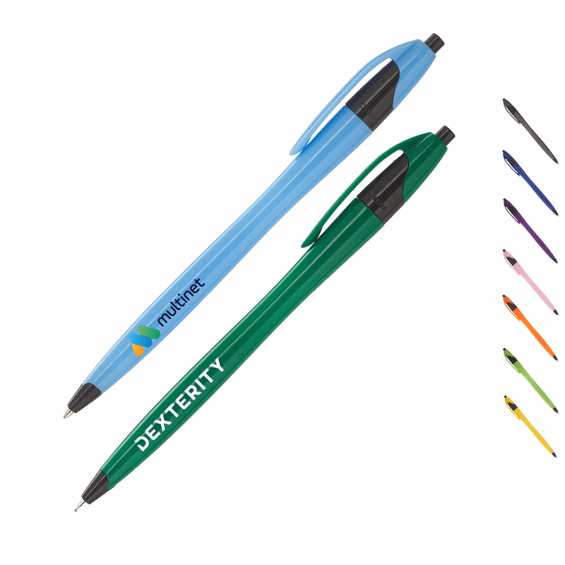 Two Tone Plastic Pens w/ Custom Imprint Click Action Pen