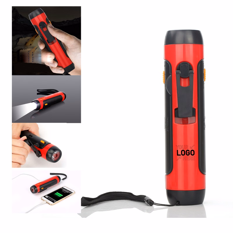 Manual Flashlight W/ Radio Power Bank