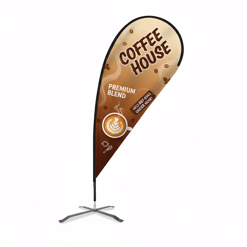 Flex Blade® LX Teardrop Banner with Pole, Single-Sided - 9' Event Flag