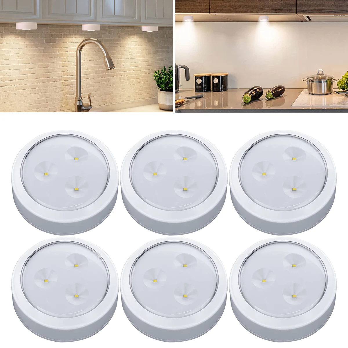 Stick on Lights 6 Pack with Remote 1