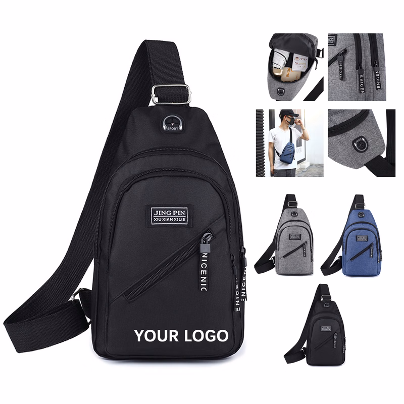 Oxford Sling Backpack With Earphone Port 13" x 6.7" x 3.54"