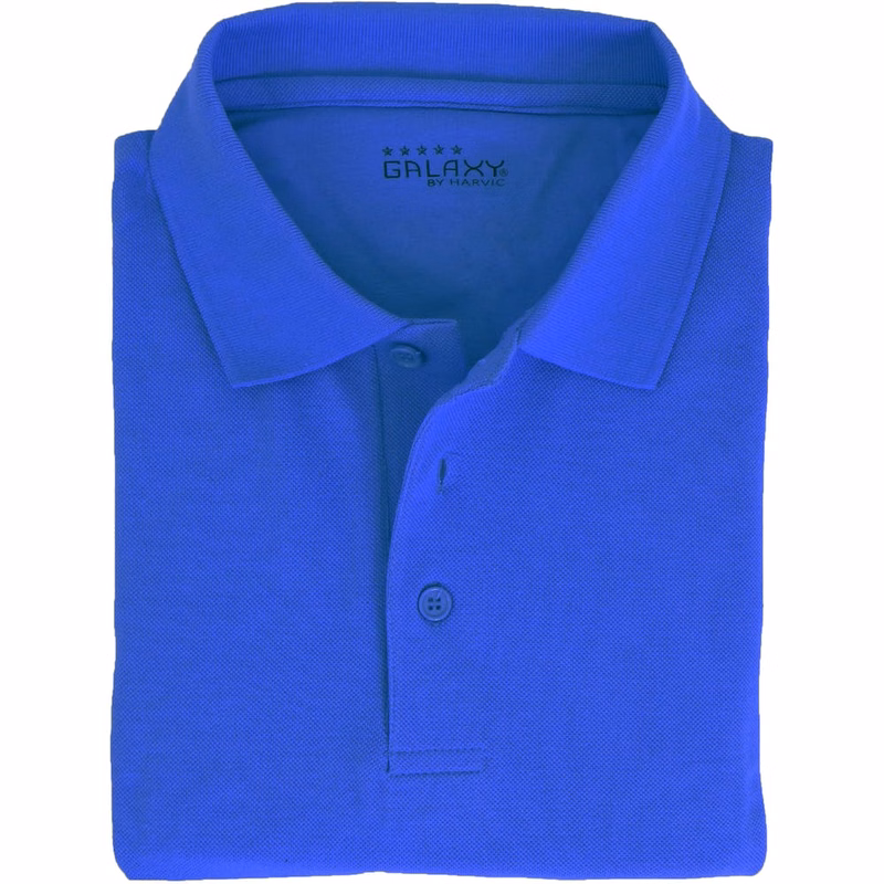 Adult Uniform Polo Shirts - Royal Blue Short Sleeve Large