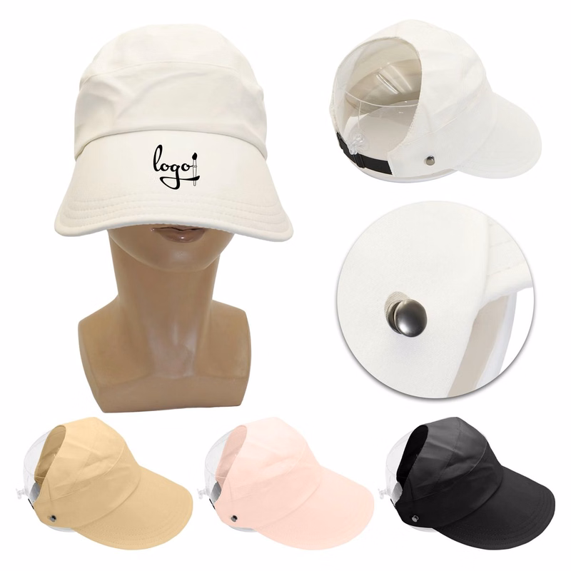 Sun Visor Hat with Mask Hooks