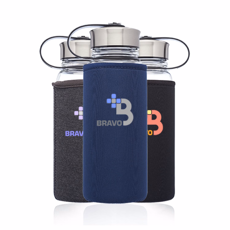 25 oz. Glass Bottles in Neoprene Pouch