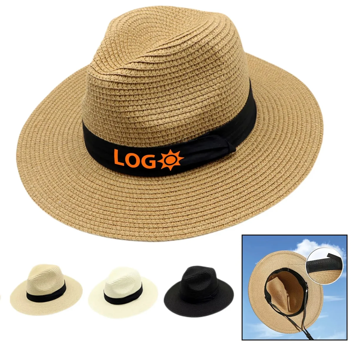 Wide Brim Straw Hat MOQ50 Fedora 1