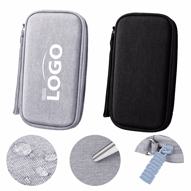 Brandable Compact Pouch With Secure Zipper Closure