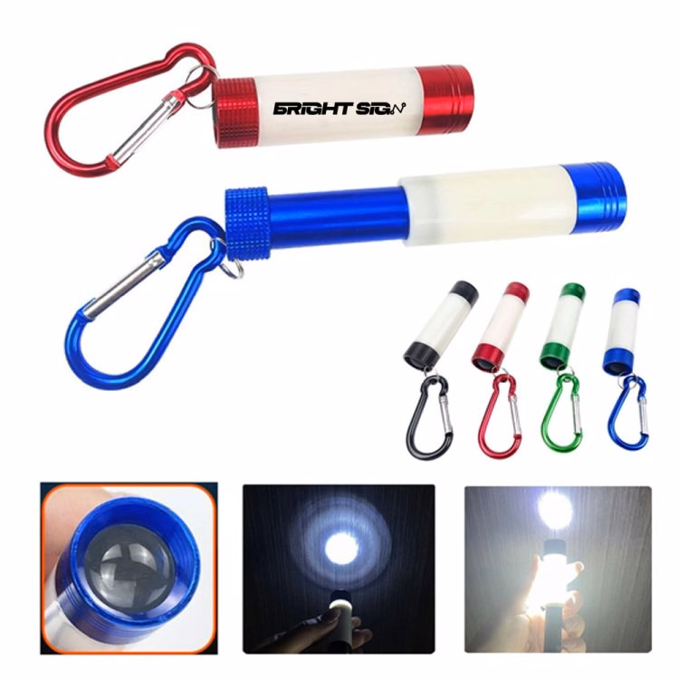 Telescoping LED Keychain Light with Carabiner
